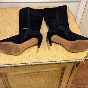 Nine West Elegant Black Suede Heeled Boots 
3 1/2 “ heel